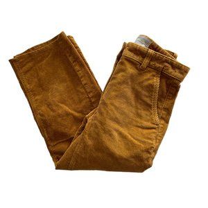 Everlane Corduroy Pants Golden Brown Mustard Size 0 28x21 Zip Fly CROPPED